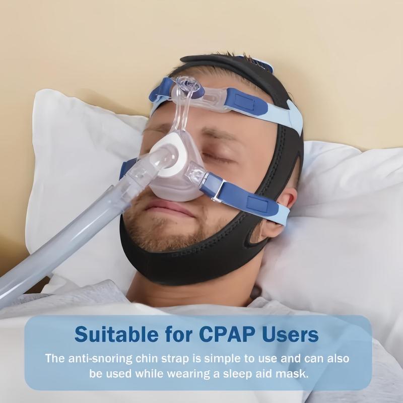 Adjustable Anti Snoring Chin Strap, Effective Chin Strap for CPAP Users, Suitable for Snoring, Anti Snoring Device, Can Prevent Men and Women from Snoring, Christmas Gift