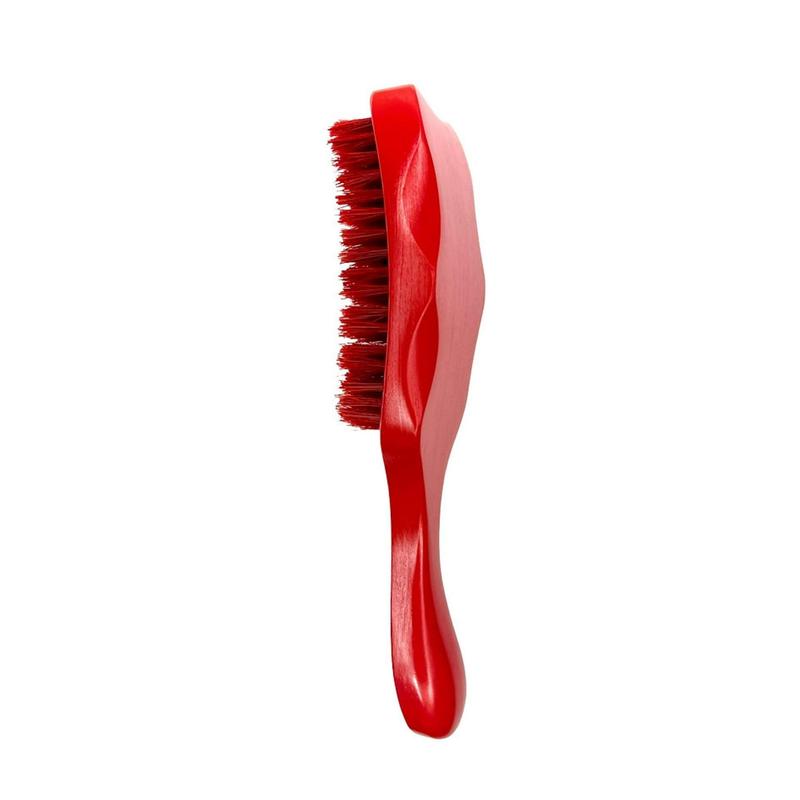 JIGGSAWMILLIONS Soft Wave Brush, Red Tribal Wave Brush Custom Grip, Bristle Hair Brush For Men and Women