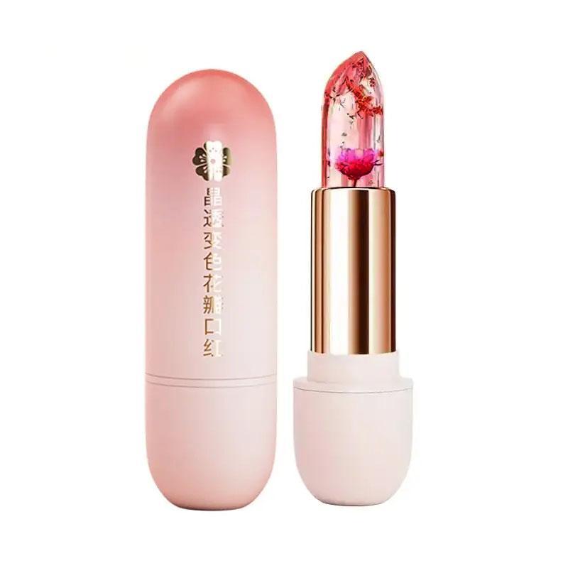 Juicy Temperature Color Changing Lipstick, Moisturizing Flower Lip Balm, Long Lasting Tinted Lip Gloss, Hydrating Lip Gloss for All Occasions Lip Makeup, Lip Care Moisturizer, Prettygirlglaze