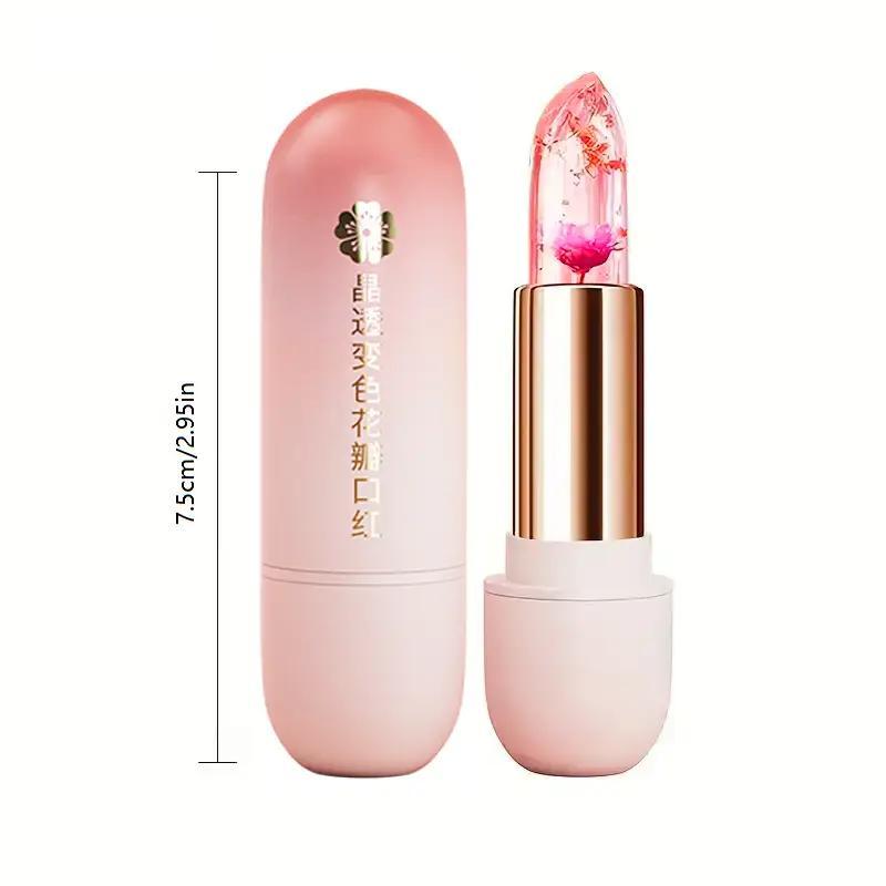 Juicy Temperature Color Changing Lipstick, Moisturizing Flower Lip Balm, Long Lasting Tinted Lip Gloss, Hydrating Lip Gloss for All Occasions Lip Makeup, Lip Care Moisturizer, Prettygirlglaze