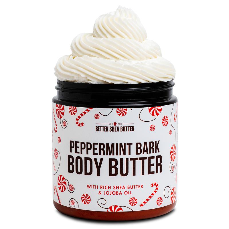 Better Shea Butter Whipped Peppermint Bark Body Butter for All Skin Types | Limited edition Christmas lotion with Natural Ingredients - Body Care