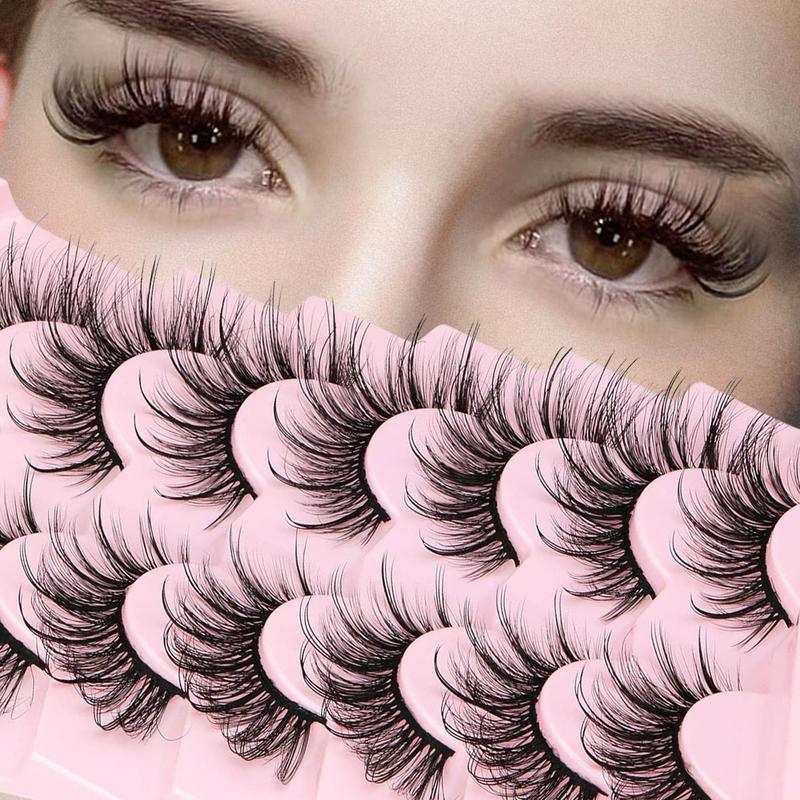 Lightweight Fluffy False Lash Clusters, 7 Pairs Natural False Lash Clusters for Lash Extension, Eyelash Extension Kit, DIY Individual Lash Kit, Lashes Extension Kit