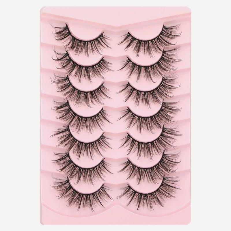 Lightweight Fluffy False Lash Clusters, 7 Pairs Natural False Lash Clusters for Lash Extension, Eyelash Extension Kit, DIY Individual Lash Kit, Lashes Extension Kit