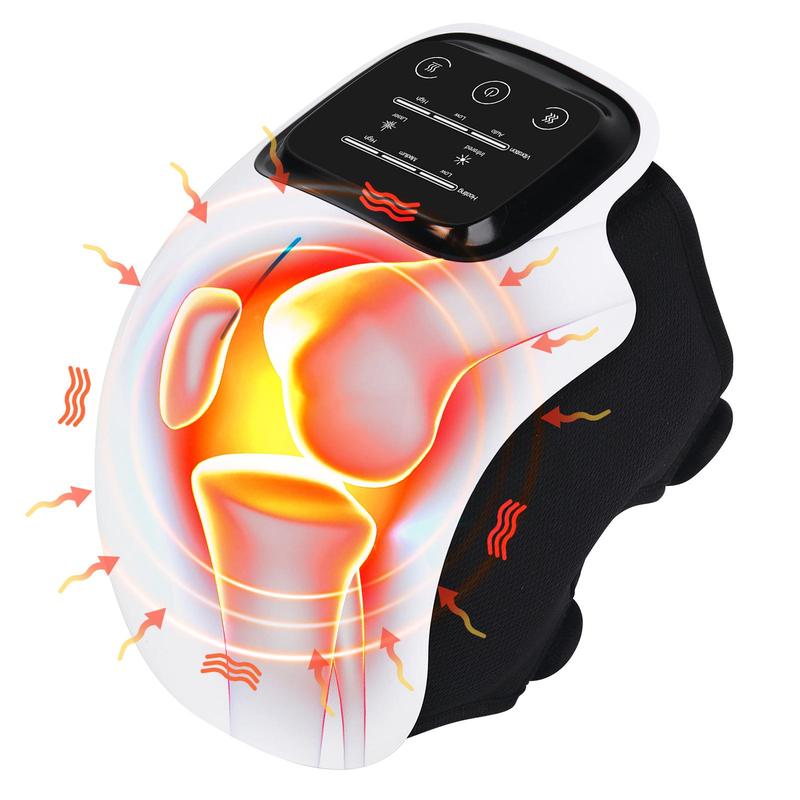 SPOVEN Cordless Knee Massager – Heat & Vibration, Large LED Screen, Adjustable Comfort, Ideal Gift for Husband, Mom, Dad