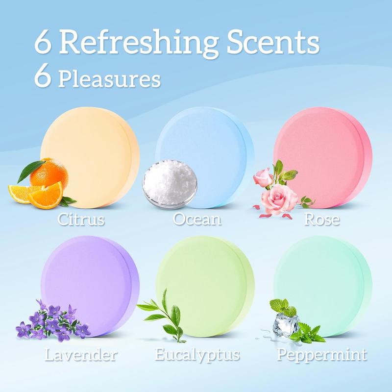 Shower Steamers 6 Count, Scented Shower Bombs with Organic & Natural Fragrance, Self-Care & Relaxation Birthday Presents for Women Who Have Everything