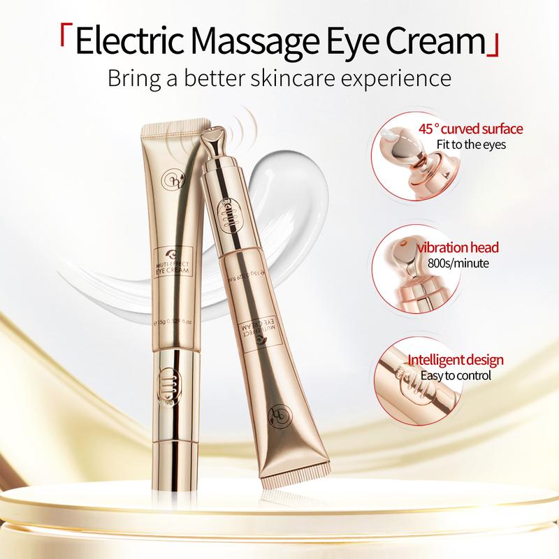 TOUMI MULTI-EFFECT EYE CREAM,Advanced electric massager eye cream, effectively reduces eye puffiness, fine lines, dark circles, and eye bags, quickly absorbs and deeply moisturizes the eye area, providing comfortable skin care.