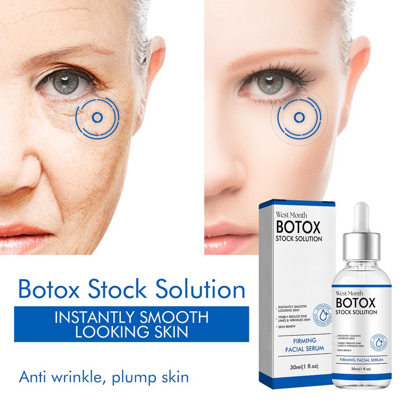 Botox Face Serum, Botox in A Bottle, Botox Stock Solution Facial Serum, Instant Face Tightening, Anti Aging Serum with Vitamin C & E, Reduce Fine Lines, Wrinkles, Boost Skin Collagen, Plump Skin