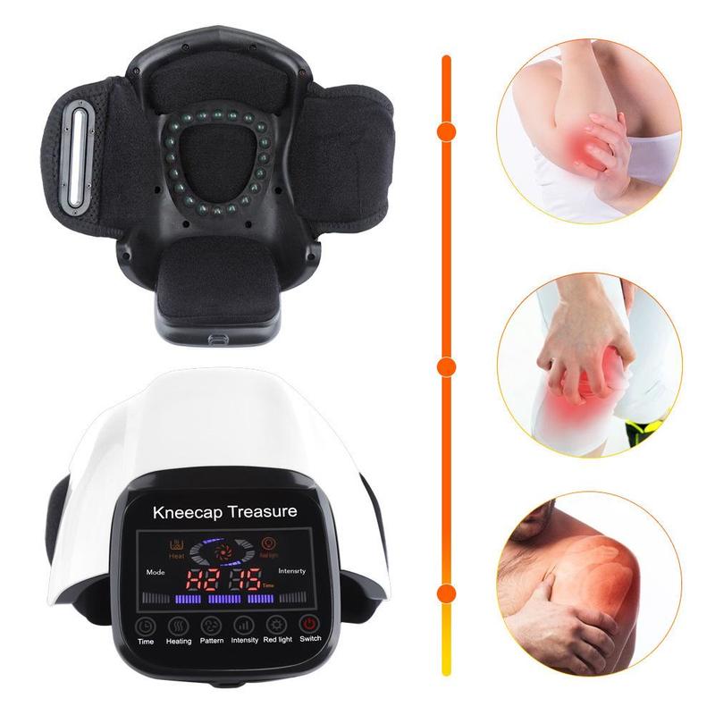 Portable Knee Massager, 1 Box Cordless Knee Massager with Heating & Vibration, Rechargeable Large LED Screen Massager for Friends & Family