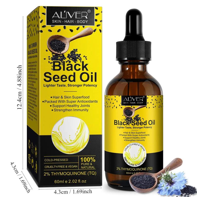 Black Seed Hair Oil, 1 Box 2 Boxes Multipurpose Moisturizing Hair Care Oil for Dry & Damaged Hair, Scalp Care Oil, Hair & Skin Care Product for Women & Men