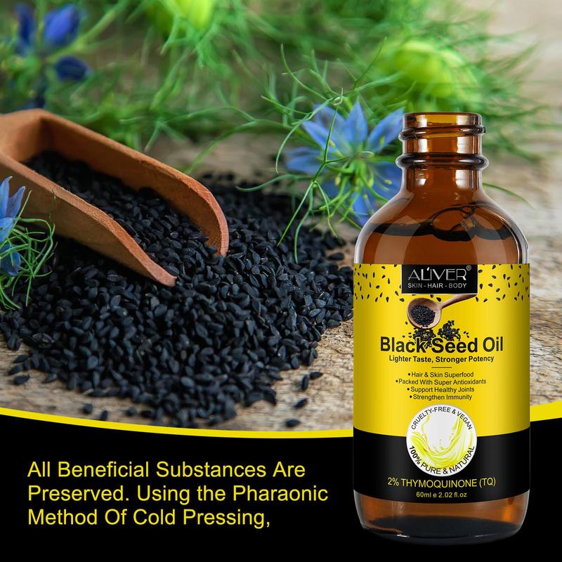 Black Seed Hair Oil, 1 Box 2 Boxes Multipurpose Moisturizing Hair Care Oil for Dry & Damaged Hair, Scalp Care Oil, Hair & Skin Care Product for Women & Men