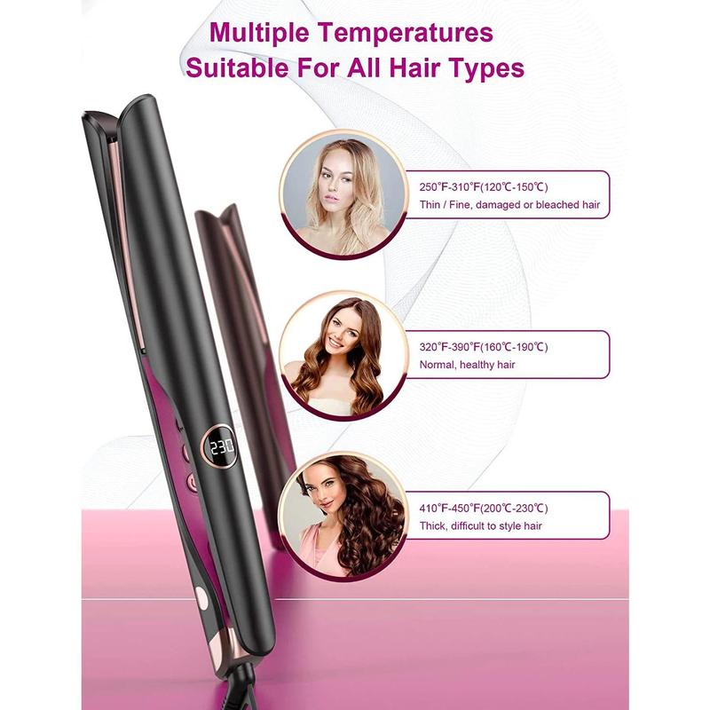 Ready Stock Twist Flat Iron Curling Iron 1 Inch Dual Voltage Hair Straightener and Curler 2 in 1 for Curl Wave Straightening