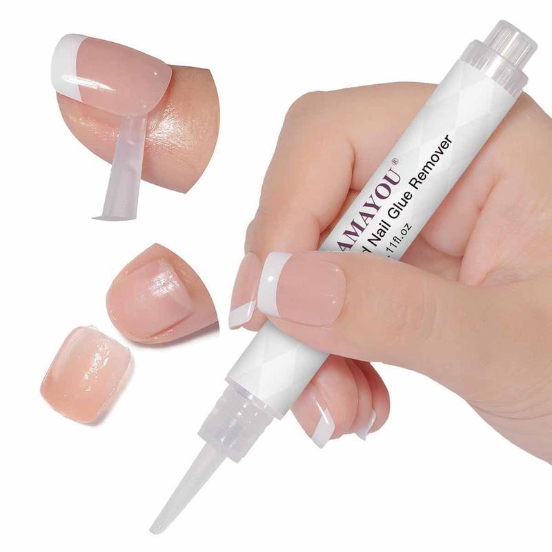 Nail Gel Remover Pen, Portable Precise Manicure Gel Remover, Gentle Nail Glue Remover, Fast-Acting Nail Polish Remover for Home DIY