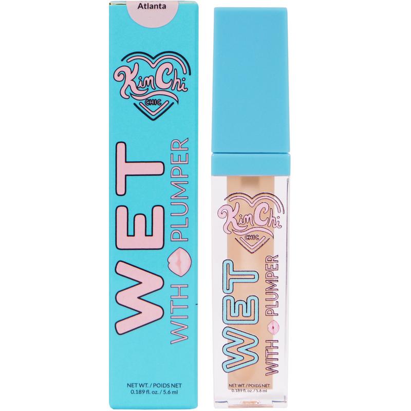 KimChi Chic Wet Gloss Lip Plumper: Lightweight, Glossy, Non-stick Formula with a a High-shine Lipgloss Finish, Clear or Tinted Colors, Lip Care, Cosmetic Makeup