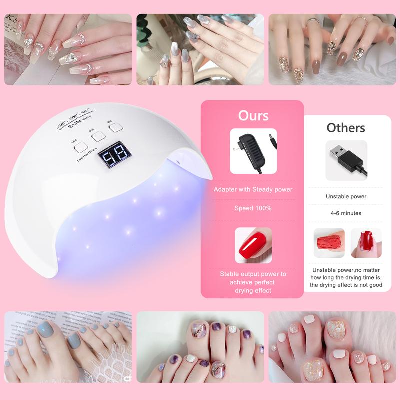 LKEnail X9 Nail Art & UV LED Nail Lamp Portable Nail Dryer Nail Polish Glue Baking Lamp for Nail Art DlY Use Gentle Manicure Accessories for Home and Salon Use Nail Art Nail Care Drying Gifts for Girlfriends