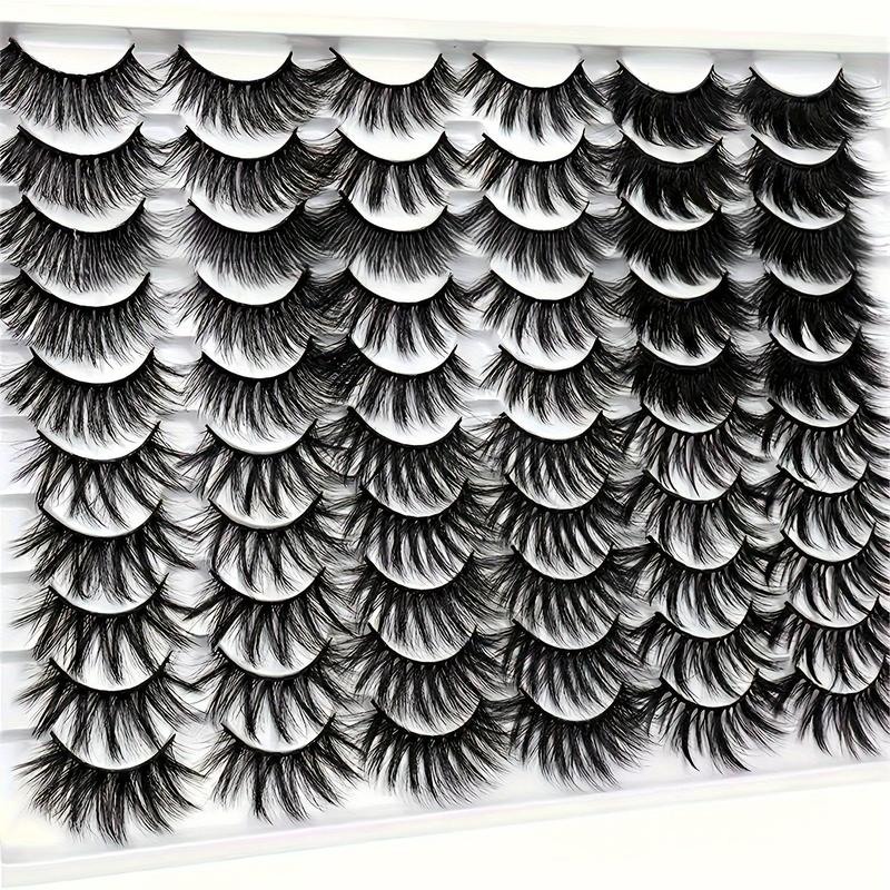 Mixed Styles Fluffy False Eyelashes, Multilayer Volumized Eye Makeup Strip Lashes for Lash Extensions, Women & Girls Three-dimensional Lash Cosmetic