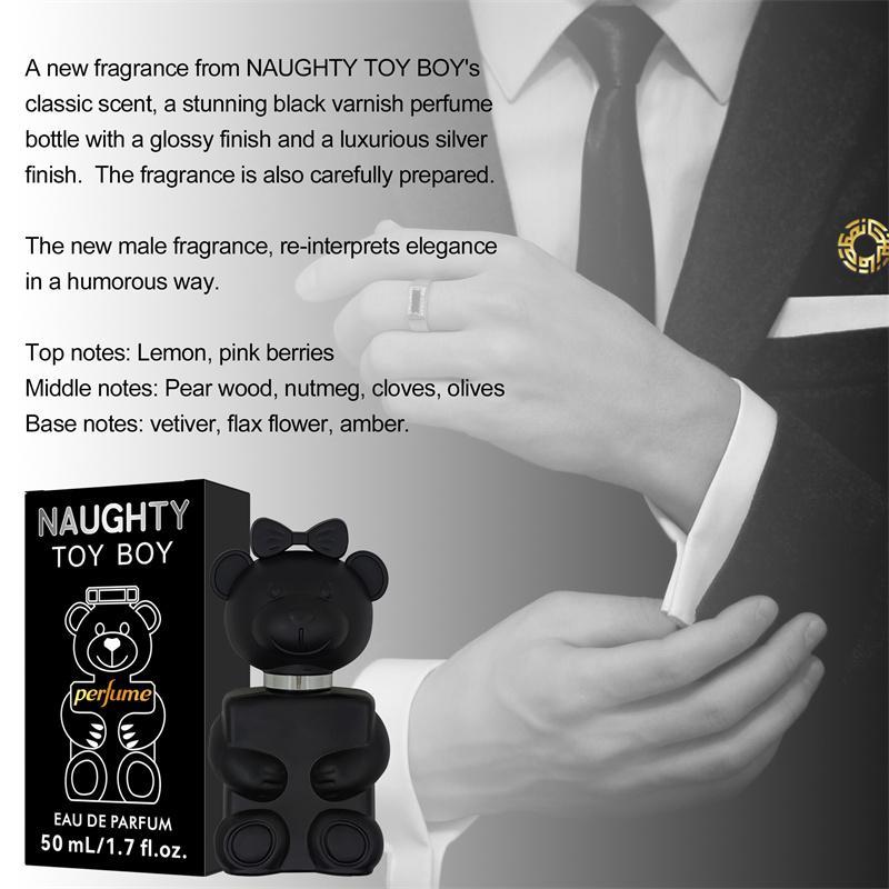 Bear Design Long Lasting Perfume for Men, Wooden Tone Perfumes for Gifts, Elegant Fragrance for Daily Wear Dating Office, Birthday Gifts, Men Gifts