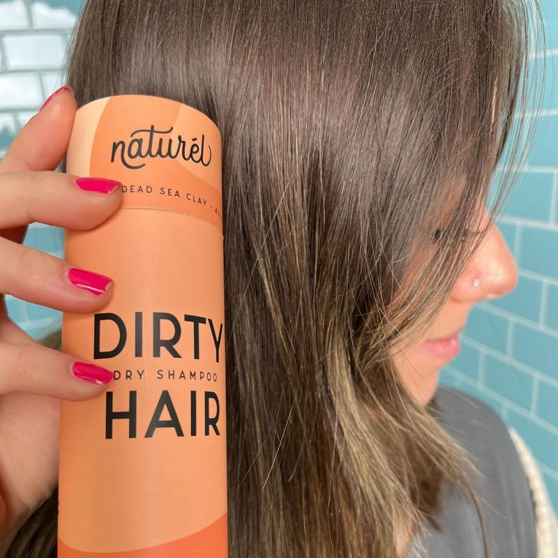 naturel Dirty Hair Dry Shampoo | Light Hair | Dark Hair | Powder | Natural | Vegan | Aerosol Free | Aluminum-Free Haircare Clay Cocoa