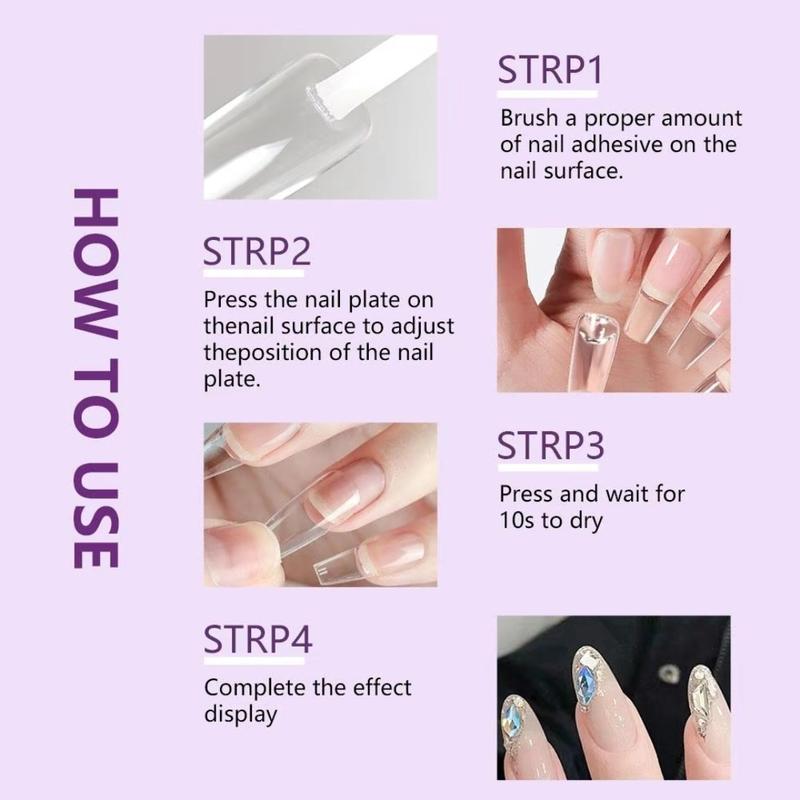 Long-lasting 15ml Ultra Strong Brush on Nail Glue for Acrylic Nails, Press on Nails, Fake Nails Dueloit Salon Quality Nail Glue easy application durable glue false nails