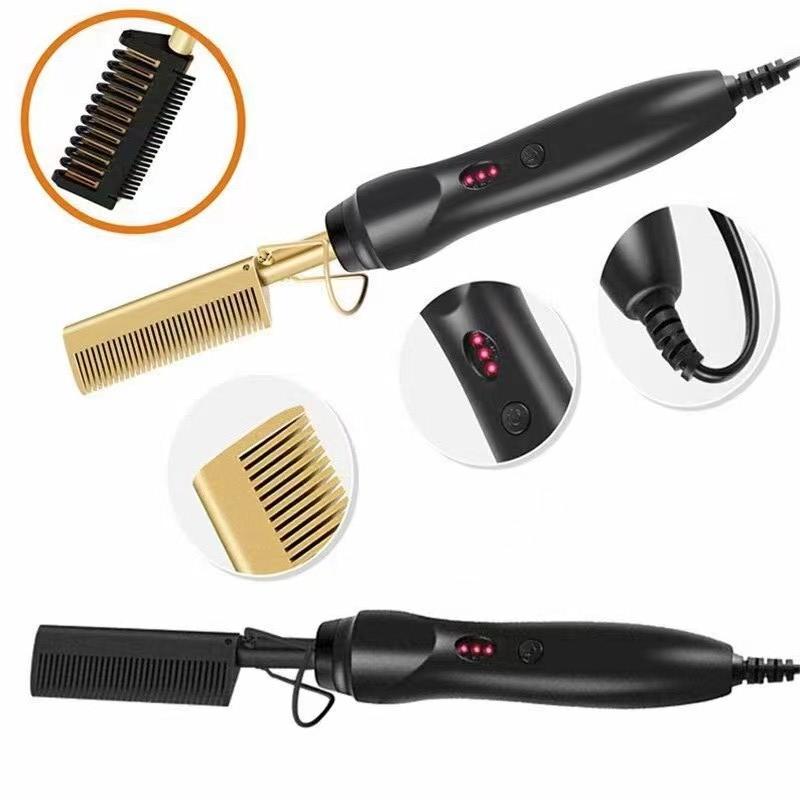 Hair Straightener Comb Pro Electric Beard Straightening Comb Heat Hot Comb Press