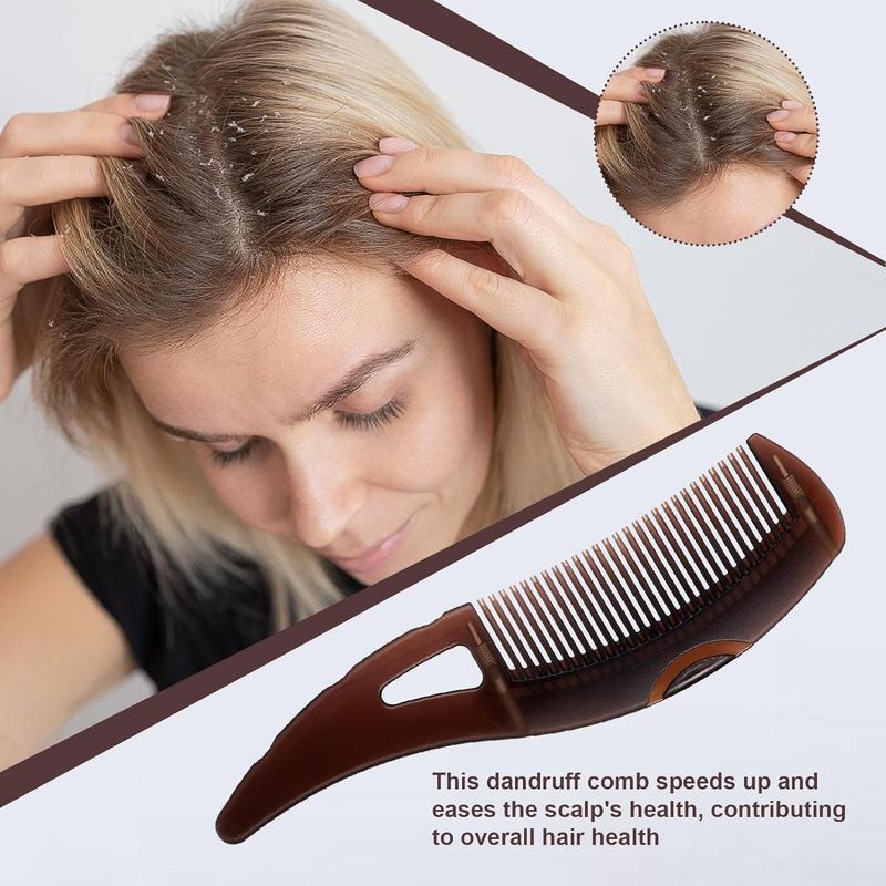 CEA Beauty Efficient Dandruff Comb for Women Men - Scalp Massage Comb with Unique Hollow Teeth for Healthy Hair Growth