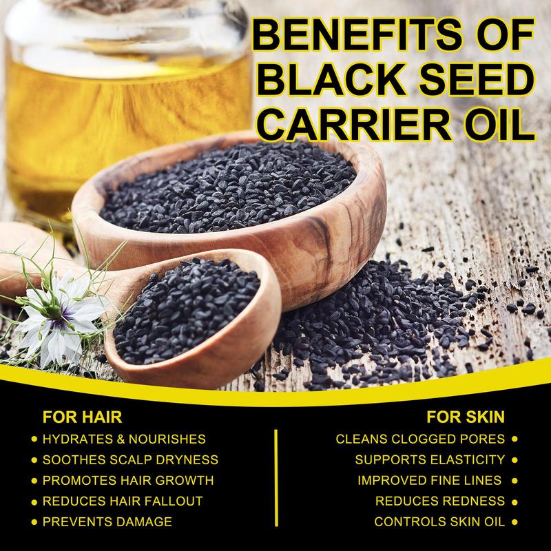 Black Seed Hair Oil, 1 Box 2 Boxes Multipurpose Moisturizing Hair Care Oil for Dry & Damaged Hair, Scalp Care Oil, Hair & Skin Care Product for Women & Men