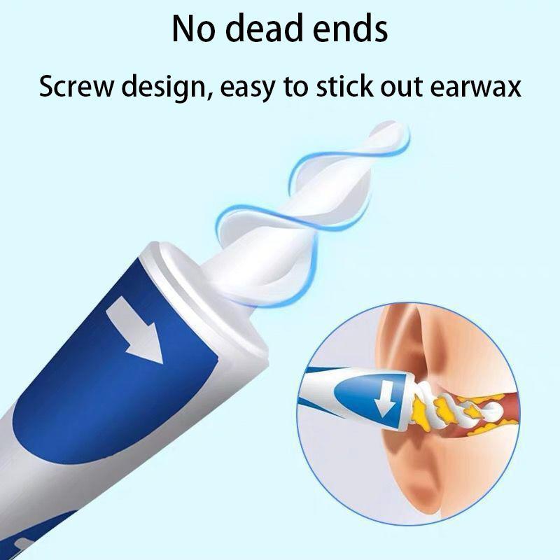 Comfort Ear Wax Remover Set, Rotating Spiral Ear Cleaner with 16 Replacement Heads, 17pcs set Reusable Ear Wax Cleansing Kit, Ear Cleaning Tool