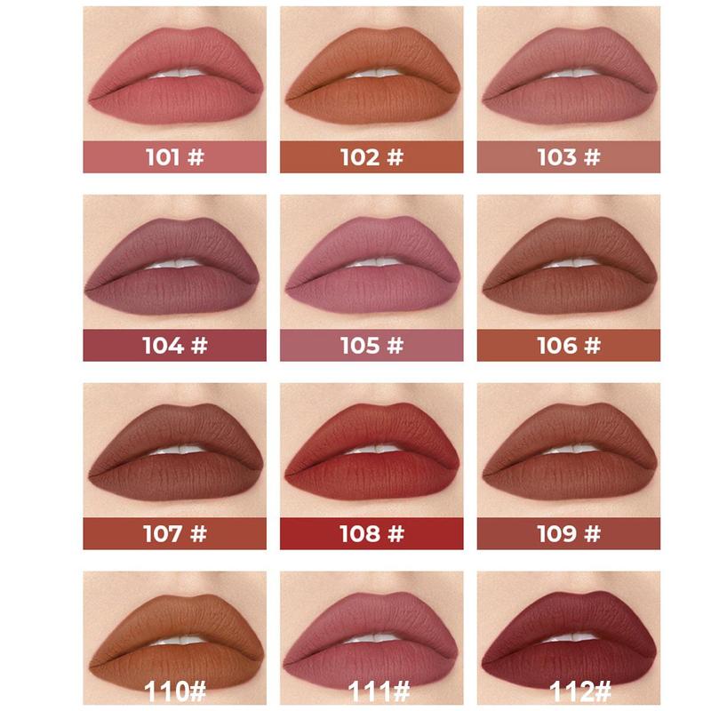 Long Lasting Matte Lipstick Set, 4 Counts set Moisturizing Matte Lipstick, Suitable for All Occasions Lip Makeup, Girls and Women Makeup Accessories