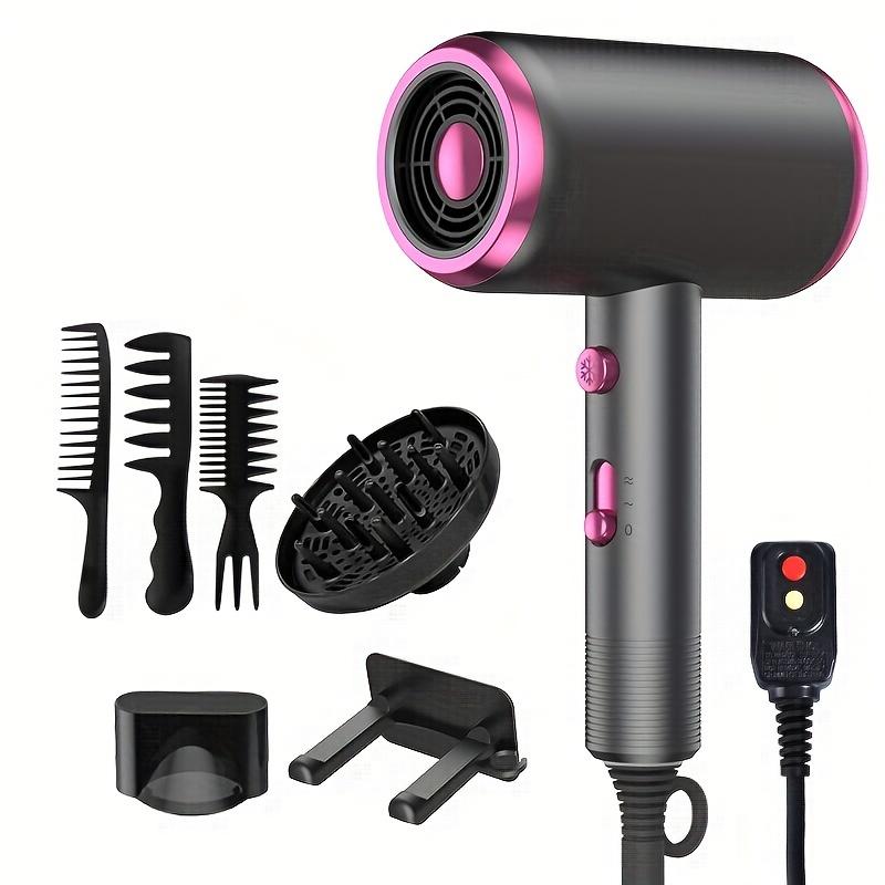 Powerful Ionic Hair Dryer With Diffuser - 2 Speeds, 3 Heating And Cooling Buttons For Straight And Curly Hair - Perfect For Home, Travel, And Salon Use, Holiday Gift