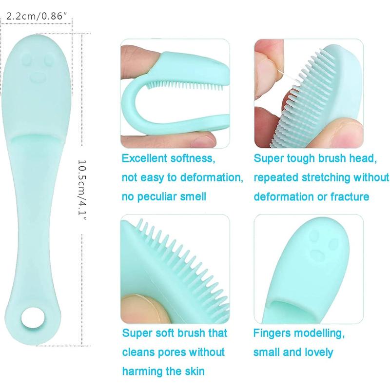 5-Pack Soft Silicone Manual Facial Cleansing Brushes, Face Scrubber Cleanser Brush for Gently and Effectively Cleaning, Removing Blackheads and Massaging