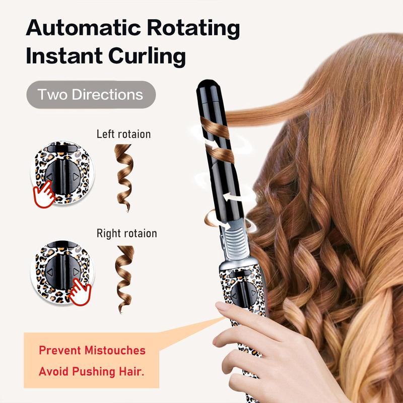 Automatic Rotating Heated Curler, Adjustable Temperature Hair Curling Irons, Negative Ion Hair Care Function Hair Styling Tool for Women & Girls,  Electric Curler