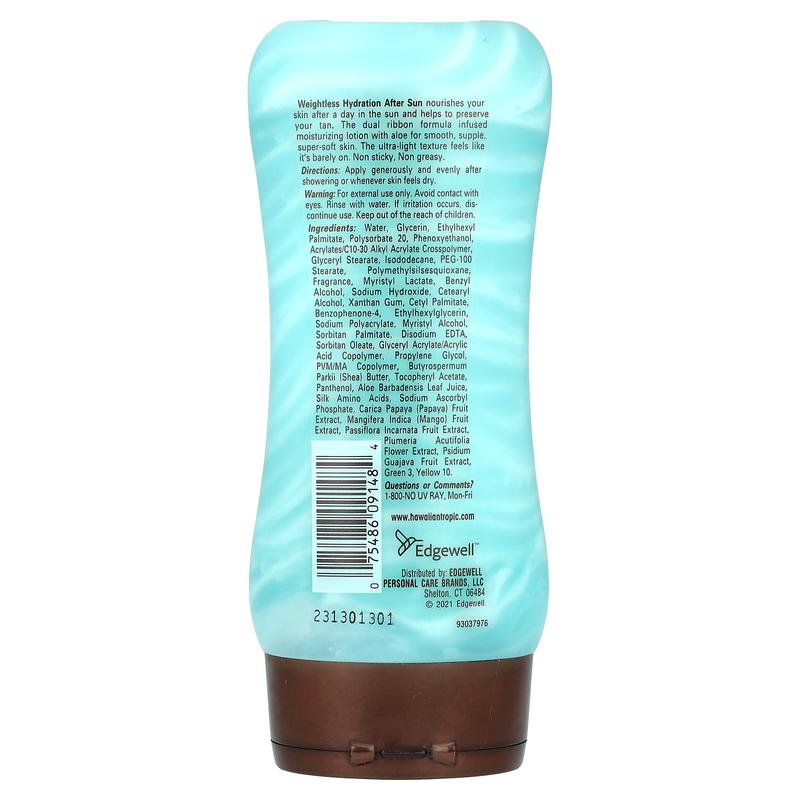 Hawaiian Tropic After Sun Lotion, Weightless Hydration, Coconut & Papaya, 6 fl oz (177 ml)