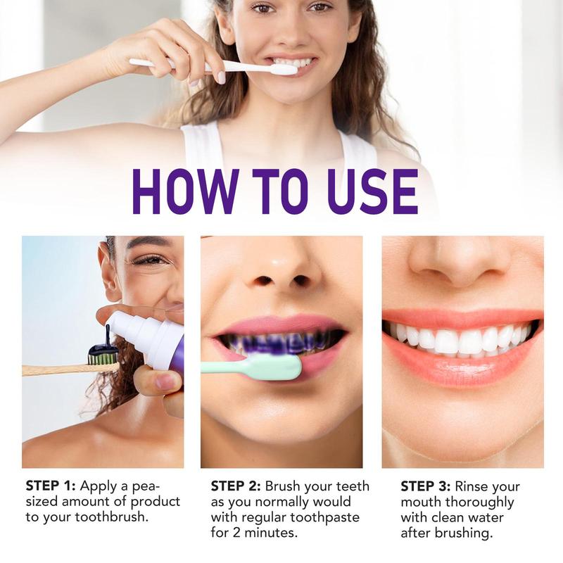 Purple Toothpaste, Teeth Care Toothpaste, Oral Care Toothpaste, Stain Removal Toothpaste, Suitable for Both Men and Women