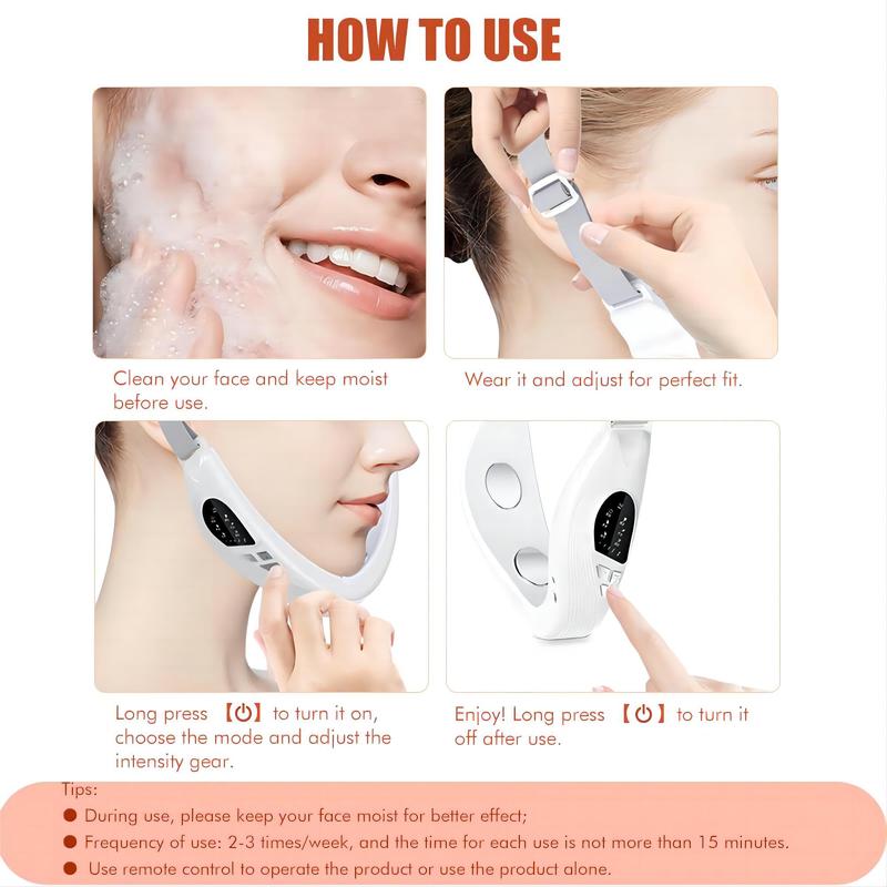 Electric V-face Massager, Facial Massage V Line Lifting Electric Face Slimming Tool, Multifunctional Facial Face Lifting Beauty Neck Lift Face Massager