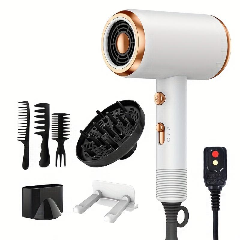 Powerful Ionic Hair Dryer With Diffuser - 2 Speeds, 3 Heating And Cooling Buttons For Straight And Curly Hair - Perfect For Home, Travel, And Salon Use, Holiday Gift