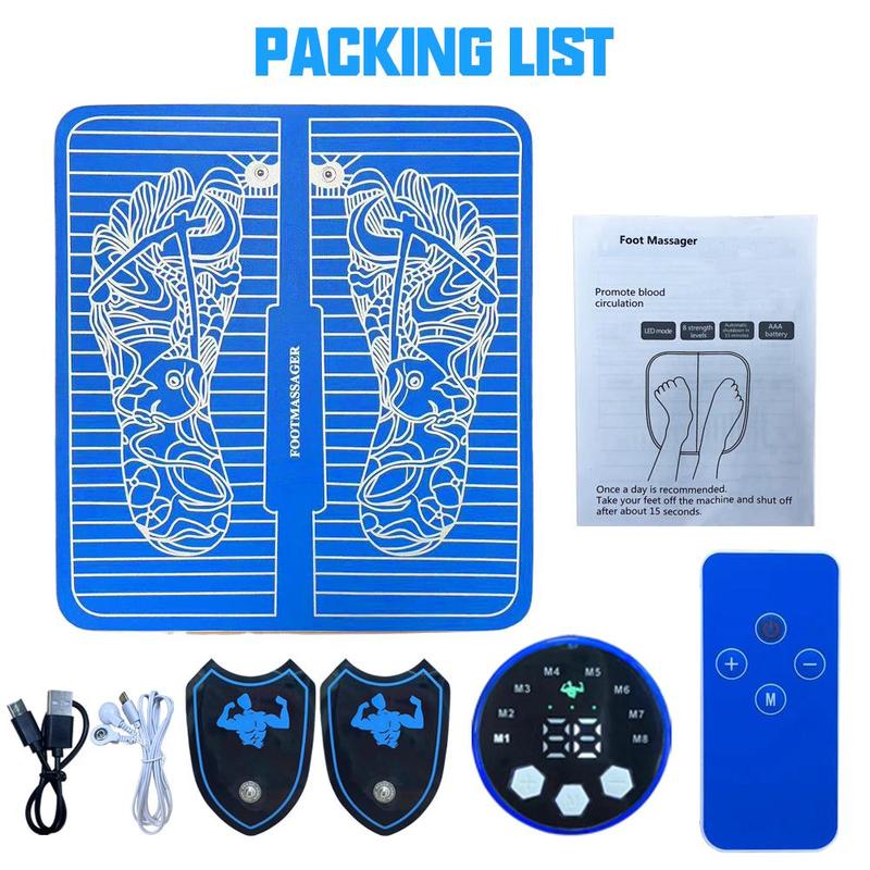 Summer Foot Massage Pad, Comfort Electric Foot Massager, USB Rechargeable Foot Massage Mat for Gift, Professional Foot Massage Tool for Home & Travel