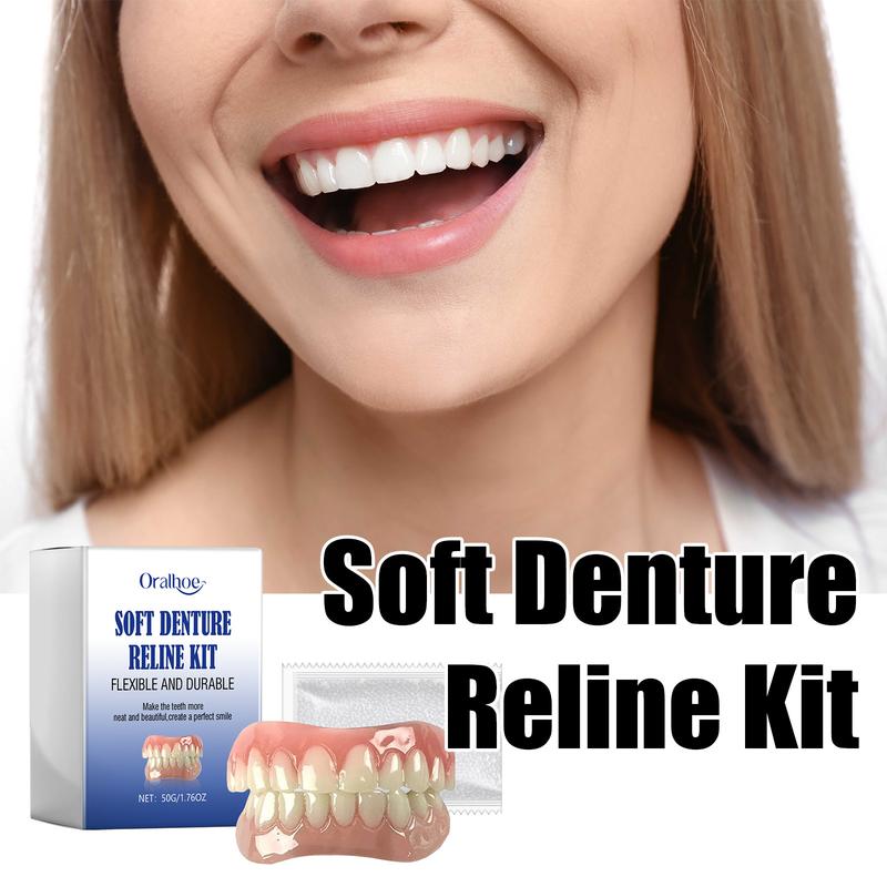 Upper and Lower Veneer Dentures Set with Teeth Glues Natural Fake Teeth Instant on Smile Comfort Fit for Women and Men Fix Your Smile at Home Within Minutes