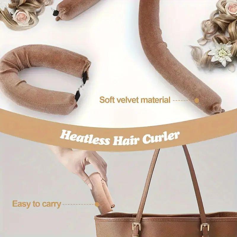 No Heat Hair Curler Set, 3 Counts set Portable Hair Curling Rollers, Natural Curling Hair Styling Tool for Women & Girls