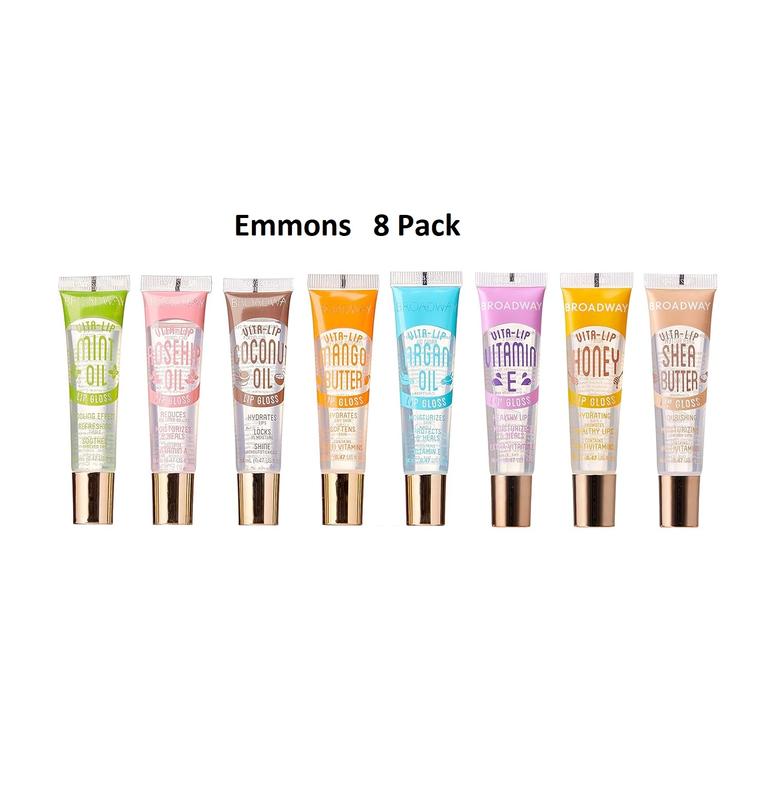 8-Pack Vita-Lip Clear Lip Gloss – Hydrating & Nourishing with Mint, Coconut & More