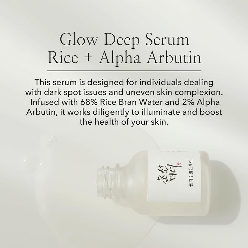 Beauty of Joseon Glow Deep Serum: Rice + Alpha Arbutin, Lightweight Moisturizing Serum for Uneven Skin Tone, 30ml Moisturize Skincare