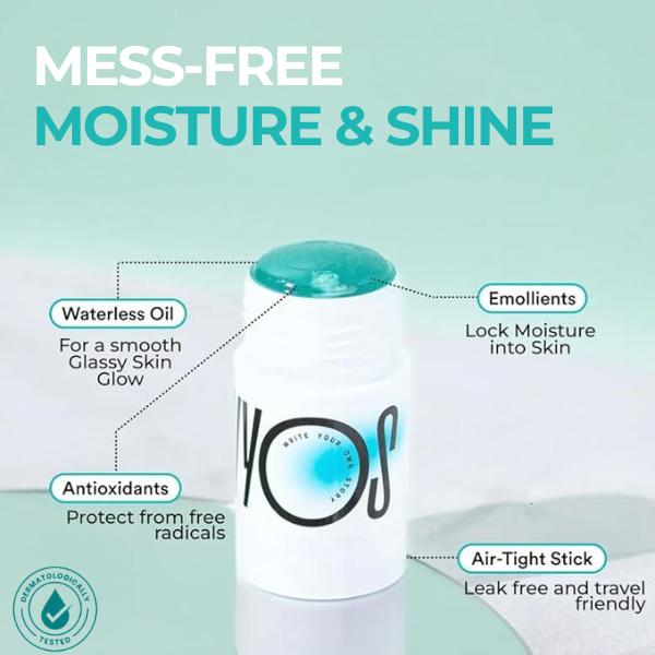 WYOS All Over Moisturizer Stick: Hydrating Stick for Face & Body, Non-Greasy Formula adds Glow and Shine, Travel-Friendly, Comfort and Skin Repair