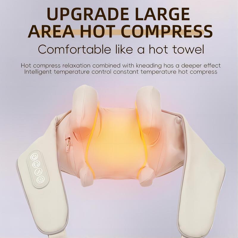 Electric Heat Neck Massage Shawl Shiatsu Kneading Cervical Spine Massager Car Home Back Shoulder Neck Trapezius Muscle Massager Comfort