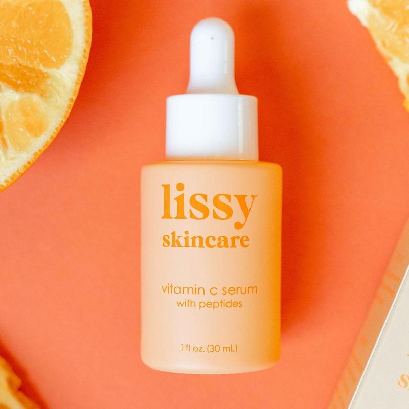 Lissy Skincare Vitamin C Serum with Peptides Acne Bright Hydrating Skin Repair Comfort