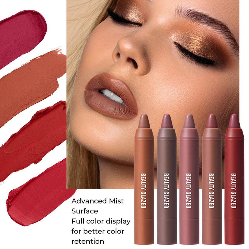 Long Lasting Matte Lipstick Set, 4 Counts set Moisturizing Matte Lipstick, Suitable for All Occasions Lip Makeup, Girls and Women Makeup Accessories