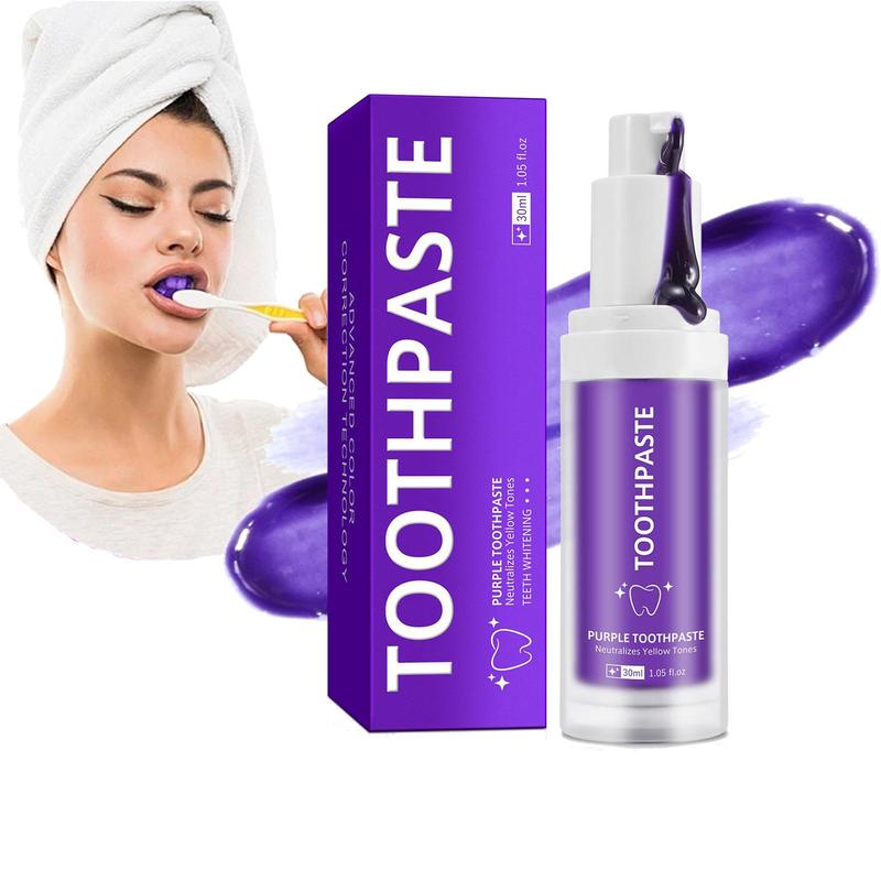 Purple Toothpaste, Teeth Care Toothpaste, Oral Care Toothpaste, Stain Removal Toothpaste, Suitable for Both Men and Women