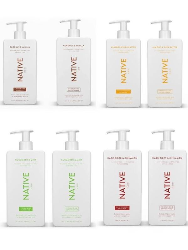 (Variety of Scent) Native Shampoo and Conditioner Contain Naturally Derived Ingredients NEW!!!