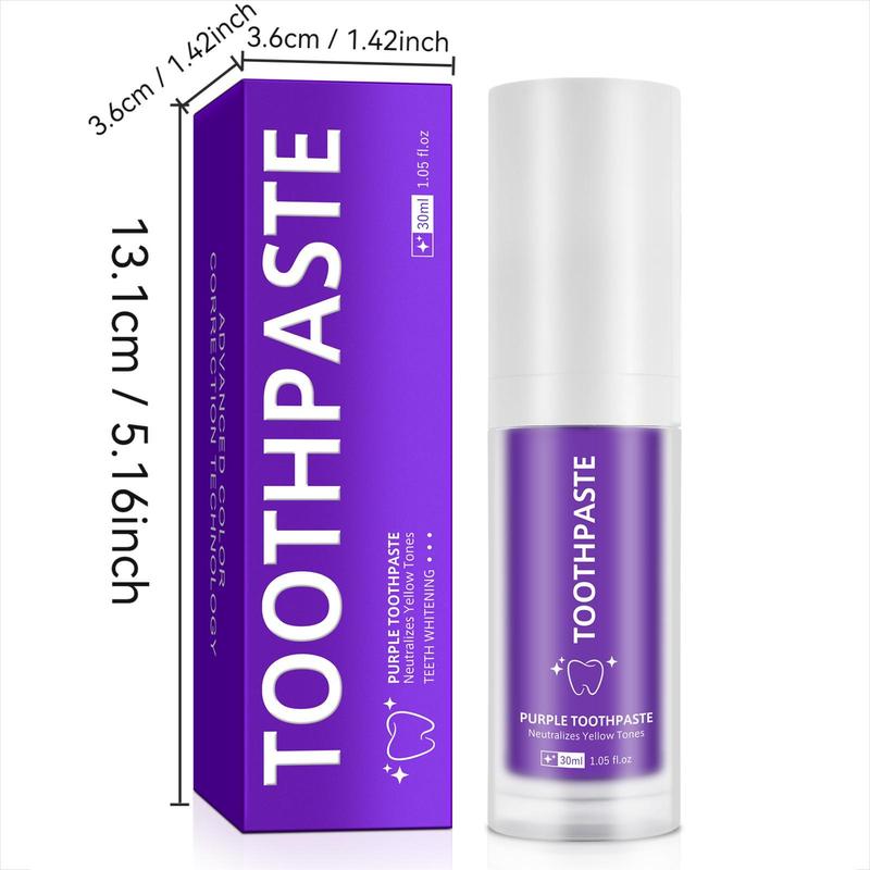 Purple Toothpaste, Teeth Care Toothpaste, Oral Care Toothpaste, Stain Removal Toothpaste, Suitable for Both Men and Women