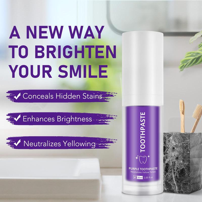 Purple Toothpaste, Teeth Care Toothpaste, Oral Care Toothpaste, Stain Removal Toothpaste, Suitable for Both Men and Women