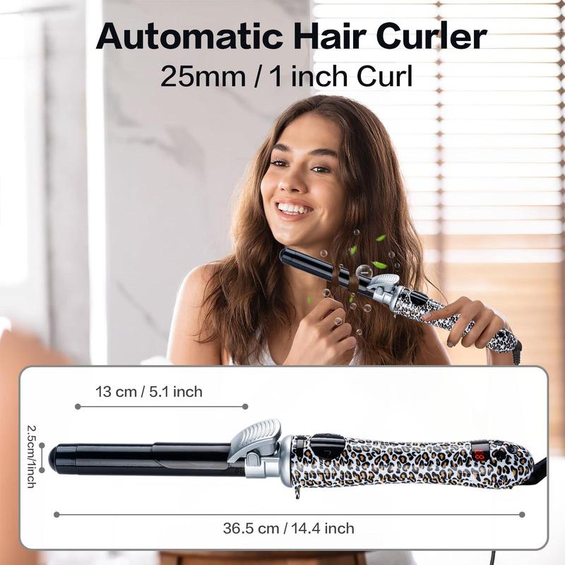 Automatic Rotating Heated Curler, Adjustable Temperature Hair Curling Irons, Negative Ion Hair Care Function Hair Styling Tool for Women & Girls,  Electric Curler