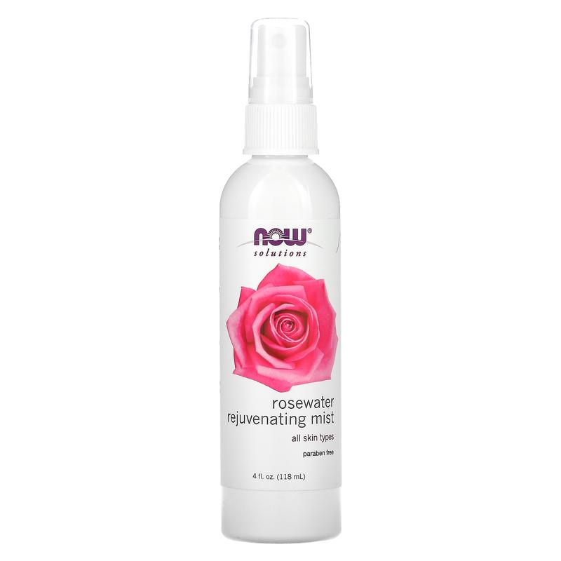 NOW Foods Solutions, Rosewater Rejuvenating Mist, 4 fl oz (118 ml)