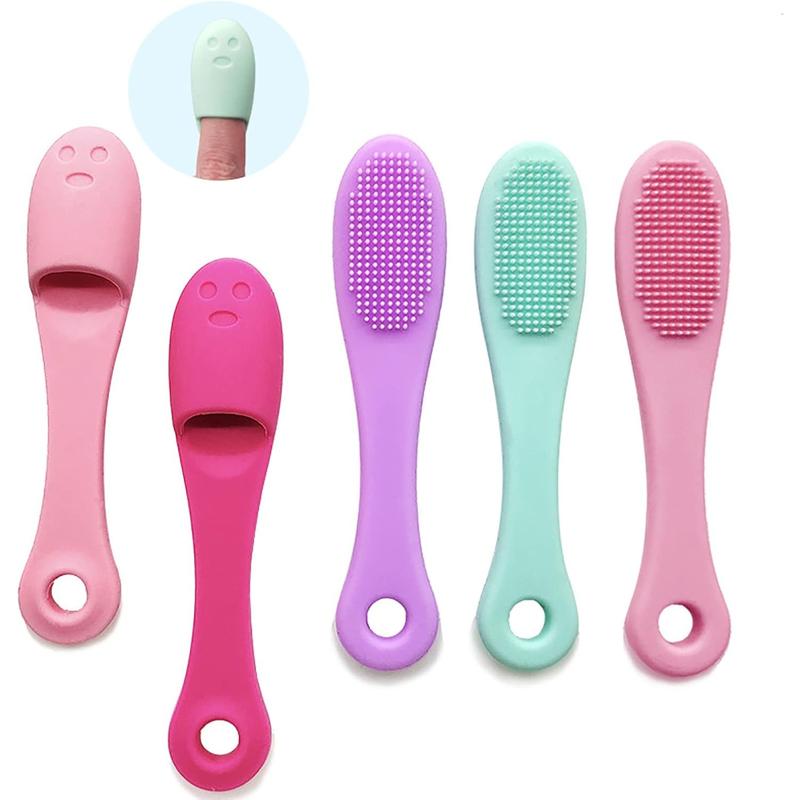 5-Pack Soft Silicone Manual Facial Cleansing Brushes, Face Scrubber Cleanser Brush for Gently and Effectively Cleaning, Removing Blackheads and Massaging